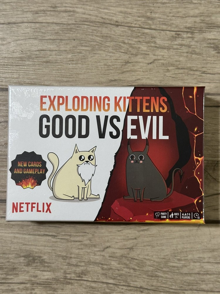 Exploding Kittens: Good Vs. Evil Card Game Party game (NEW SEALED)
