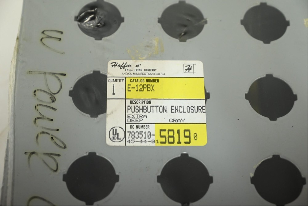 Hoffman E-12PBX Extra-Deep Pushbutton Enclosure, 12 Holes