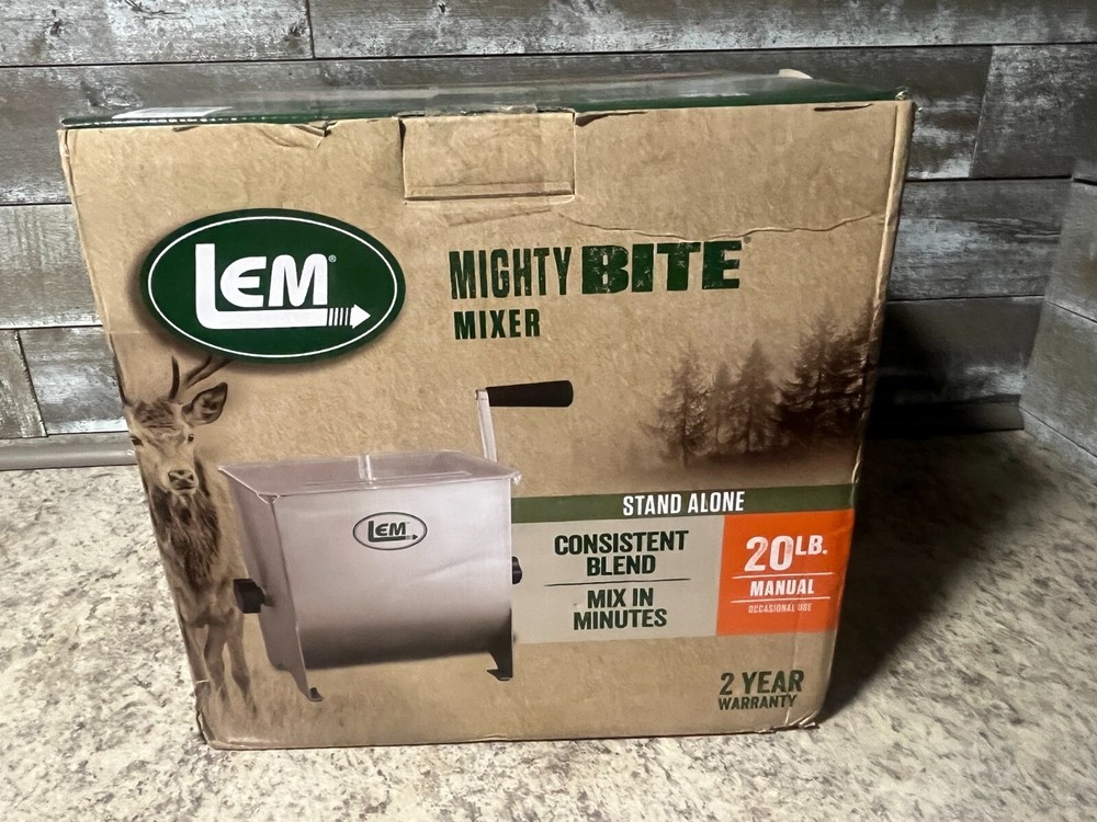 LEM Mighty Bite Manual Meat Mixer - 20 LB. Capacity