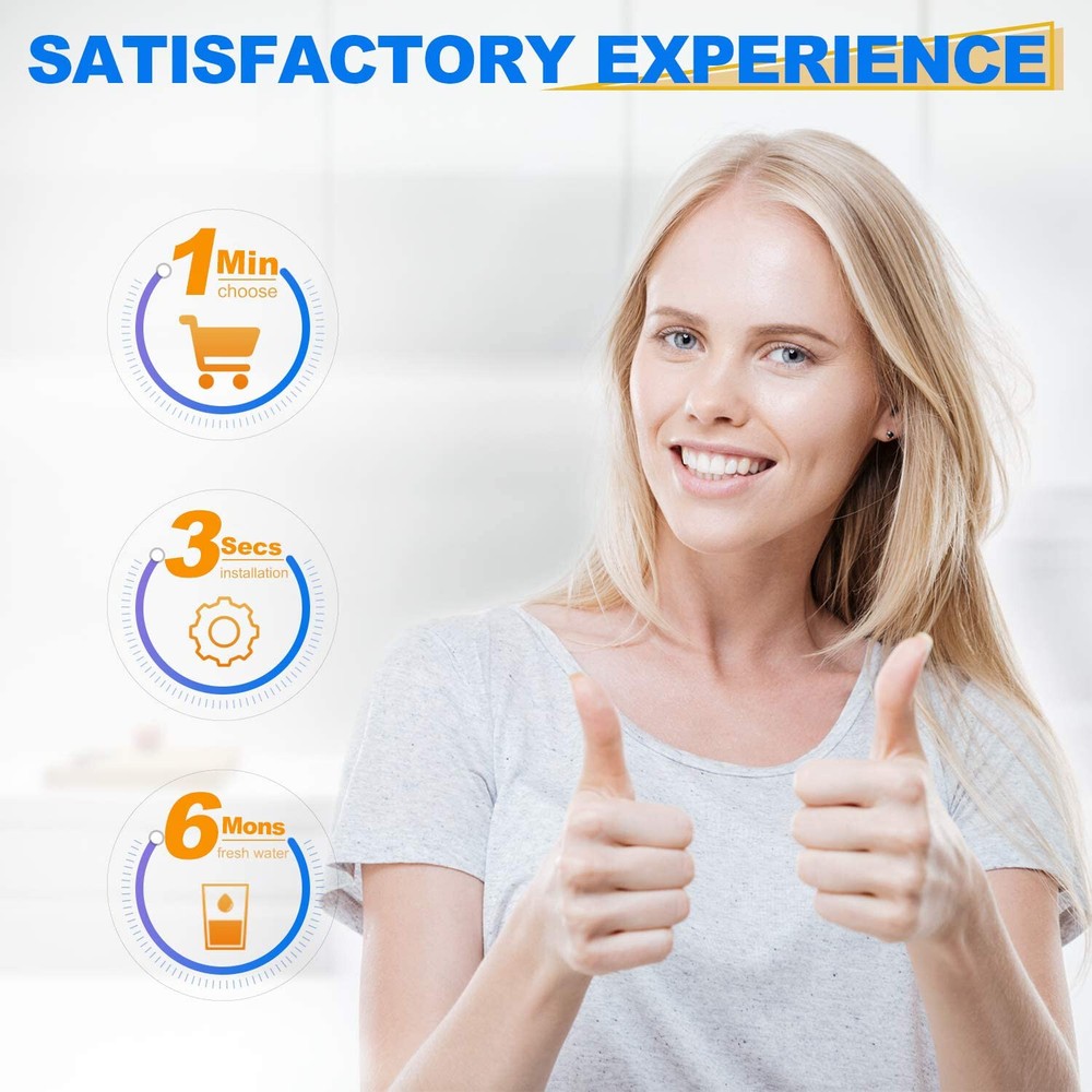 UKF8001 Refrigerator Water Filter Replacement for 4396395, RWF0900A, 3PACK