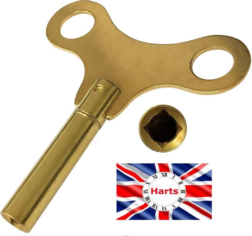 New Brass Quality Winding Clock Key Mantle & Bracket Clock 17 sizes available