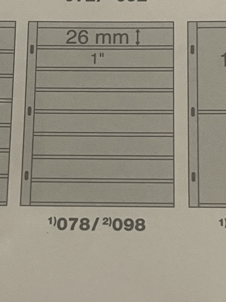 LINDNER 078 Uniplate - Black - 5 Pages- 8 Strips Per Page