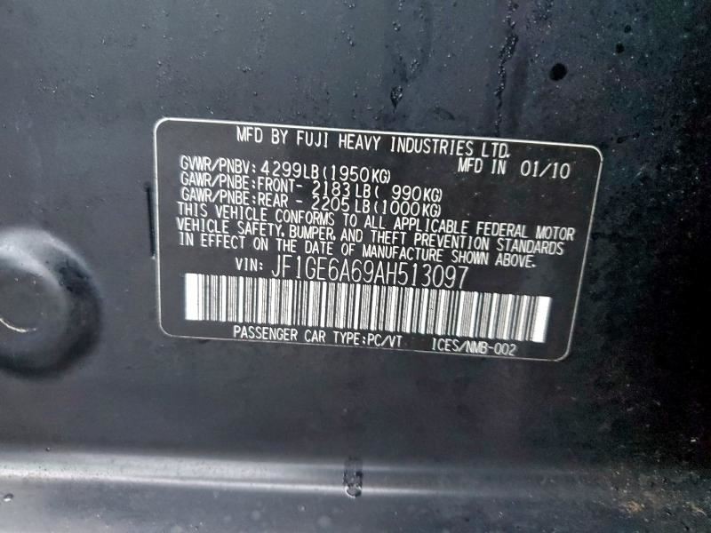 IMPREZA 2010 Glove Box OEM