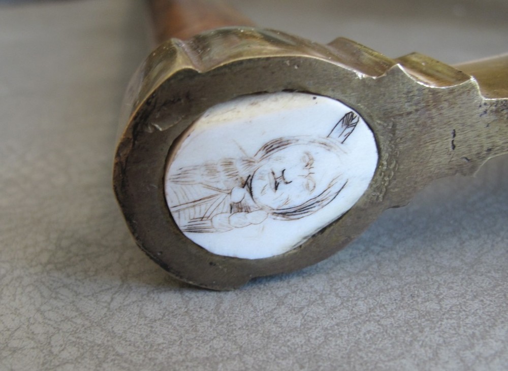 Custom-Made Fighting Tomahawk w/Scrimshaw.