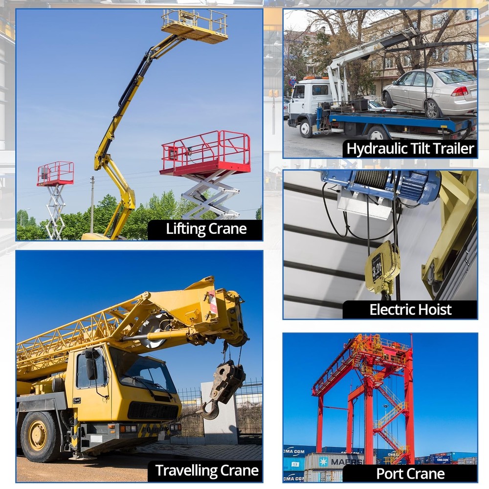 6-Key Industrial Crane Controller & Dump Trailer Remote Control Wireless Kit ...