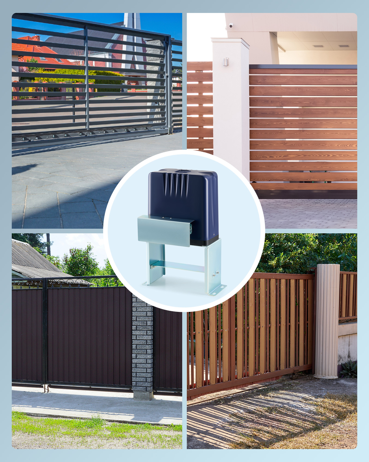 CO-Z 1800lb Electric Sliding Gate Opener with 2 Infrared Sensors & 2 Remotes