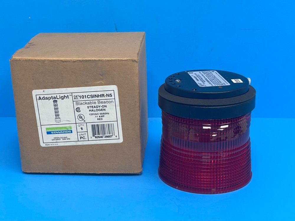 AdaptaLight 101CSINHR-N5 Red Stackable Beacon Steady on Halogen 120VAC