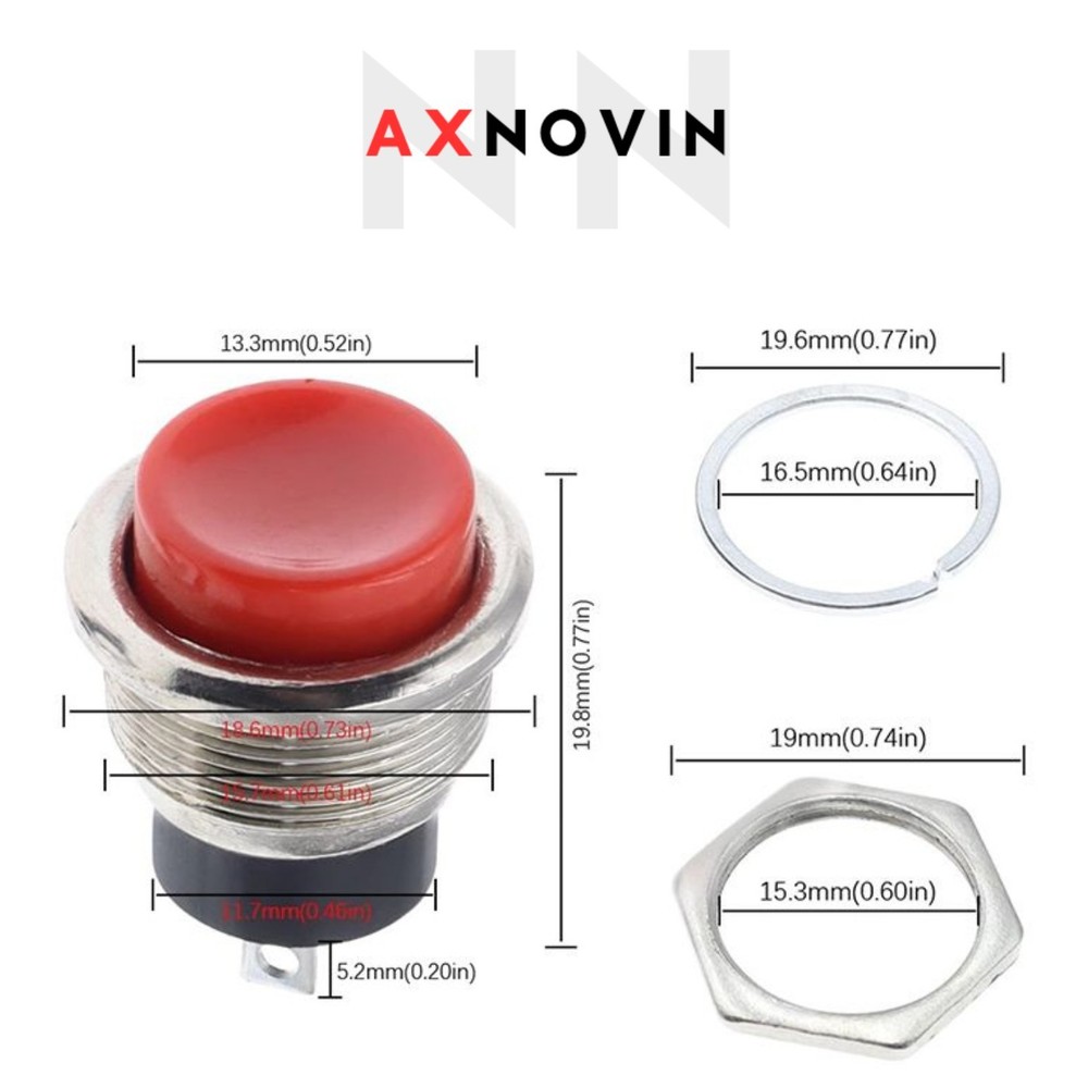 AXNOVIN Guitar Kill Switch Killswitch Momentary Push Button Stutter