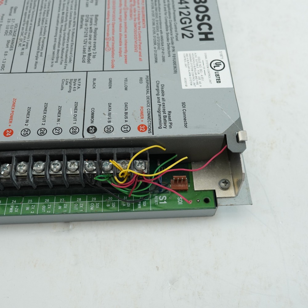 Bosch D9412GV2 Commercial Protected Premises Control Panel UNTESTED AS FOUND