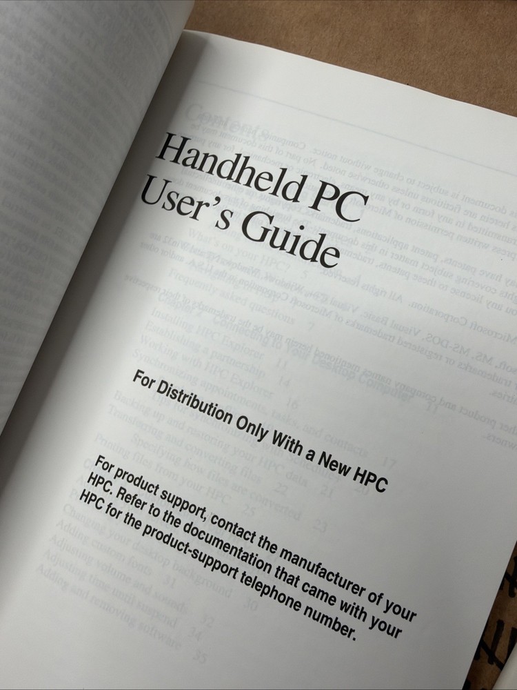 Microsoft Windows CE Handheld PC COA Disk Operating System Guide Manual Books
