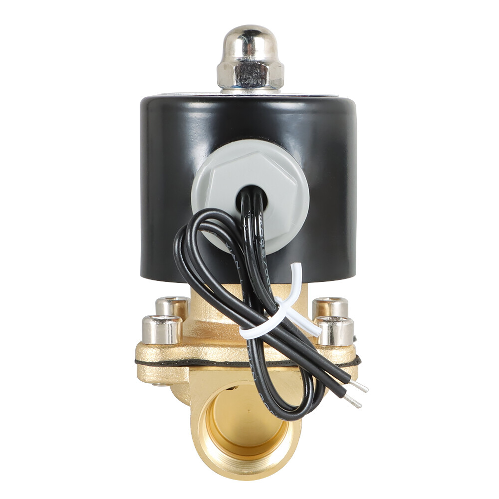 1/2-inch 12V DC Brass Electric Solenoid Valve NPT Gas Water Air Normally Closed