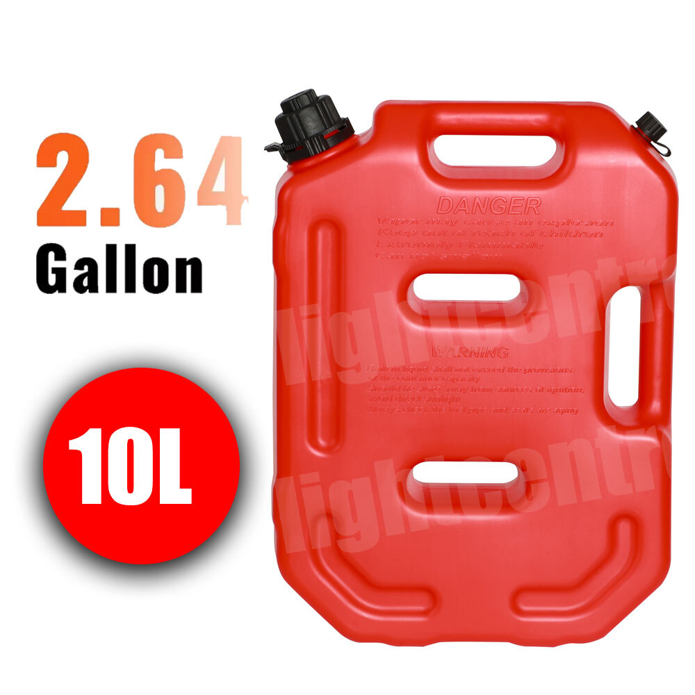 2x 2.6Gallon 10L Fuel Can Emergency Backup Gas Tank for ATV UTV Offroad 4WD