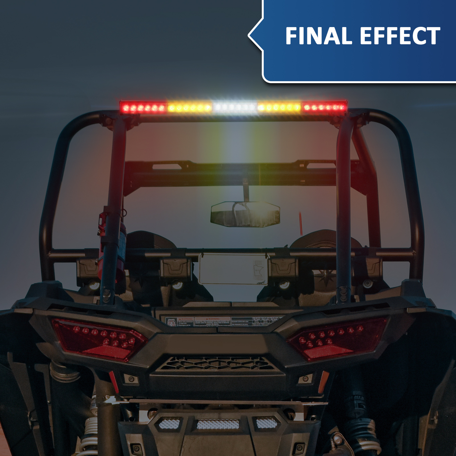 30" LED Light Bar Chase For Polaris RZR Can-AM UTV Off Road Reverse Strobe RYWYR