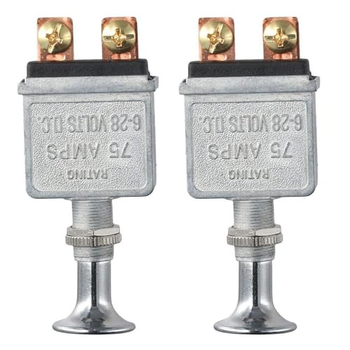 2 Pcs 2 Terminals Heavy Duty Push-Pull Switch,Heavy Duty Push-Pull-On-Off