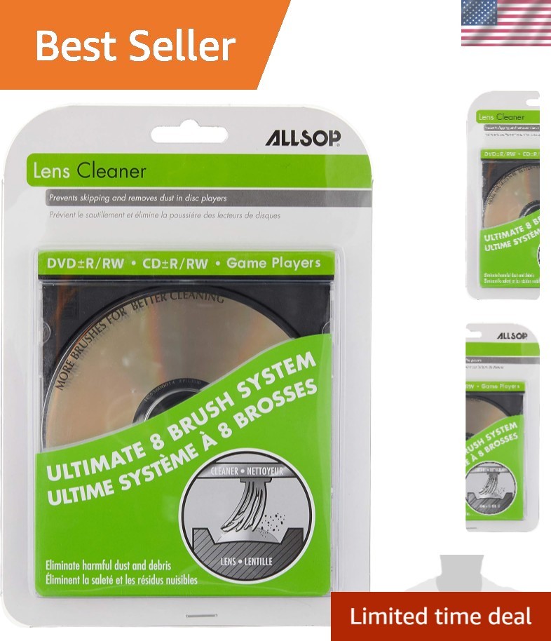Effortless CD Laser Cleaning - 8 Brush System for Optimal Device Performance