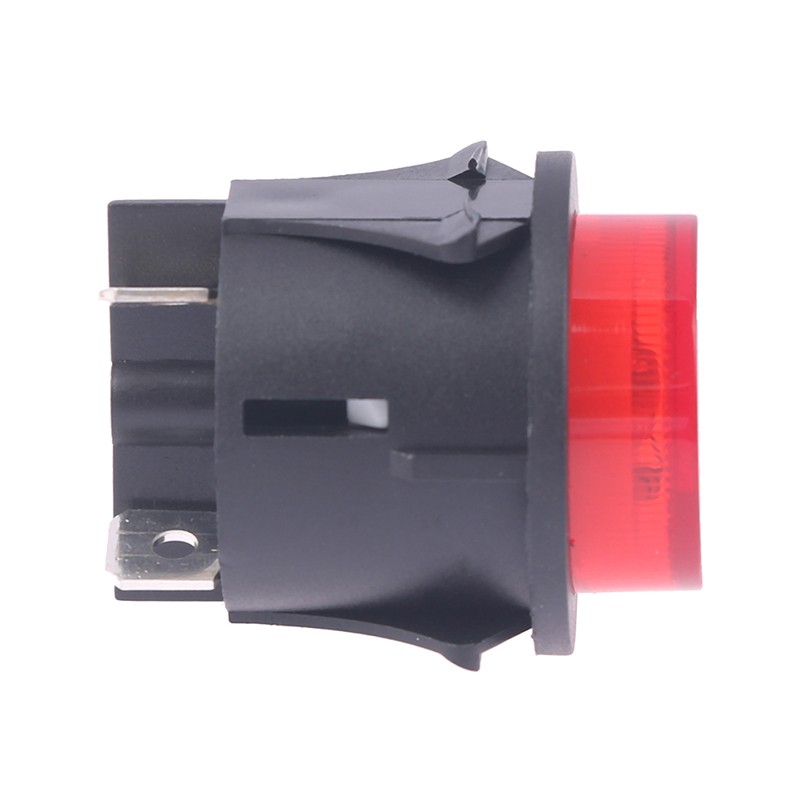 Red Push Button Switch 4 Pins Touch Power Switch Round Rocker Switch PS18-16-2