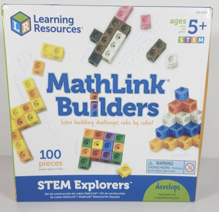 STEM Explorers Mathlink Builders Set 100 Linking Cubes Ages 5+ Learning Resource