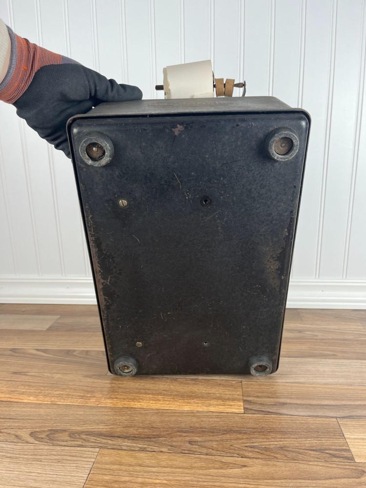 Burroughs 8 Column Adding Machine Antique Mechanical Calculator with Crank