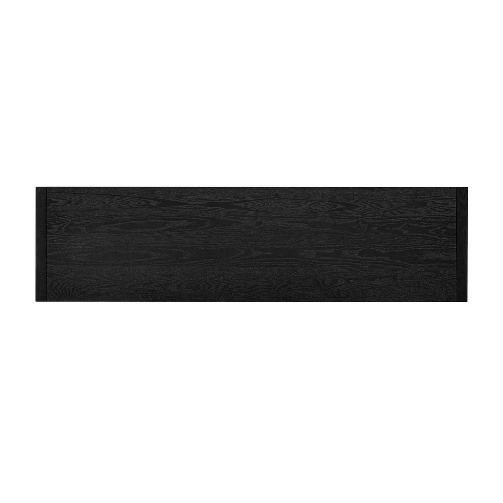 60" Modern Solid Ash Veneer Sideboard (3 Doors+3 Drawers, Semi-Open Shelf