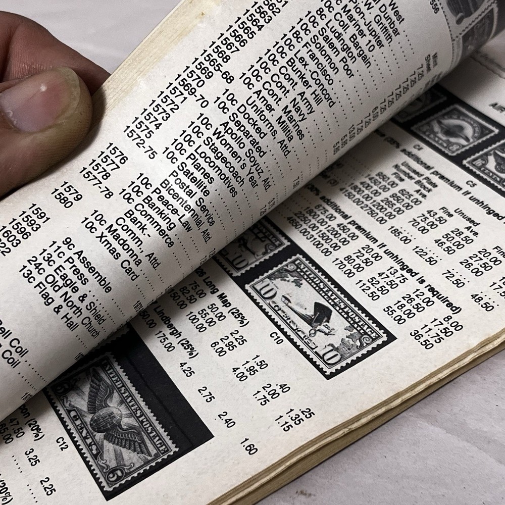 Vintage Mid 1976 Price List For Stamps Of The United States Collectors Book