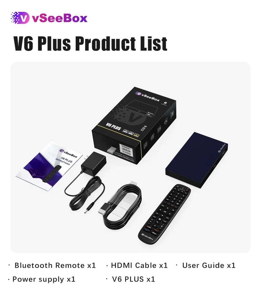 vSeeBox V6 Plus 2026 Android Stream Device Super Box Destroyer! Same Day Ship!