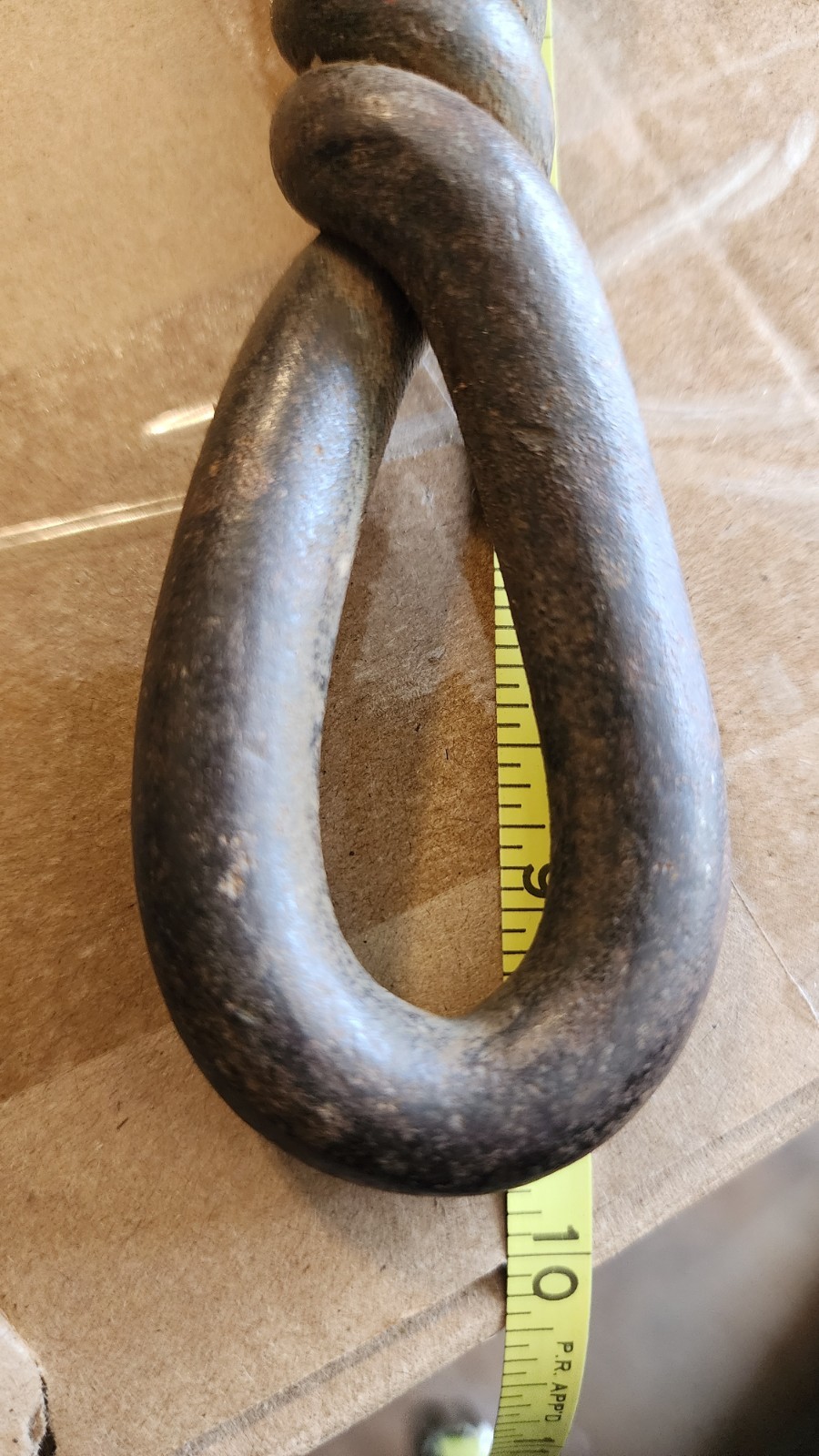 Antique Late 1800s Early 1900s Wrought Iron Twisted Handle Monkey Wrench. Rare