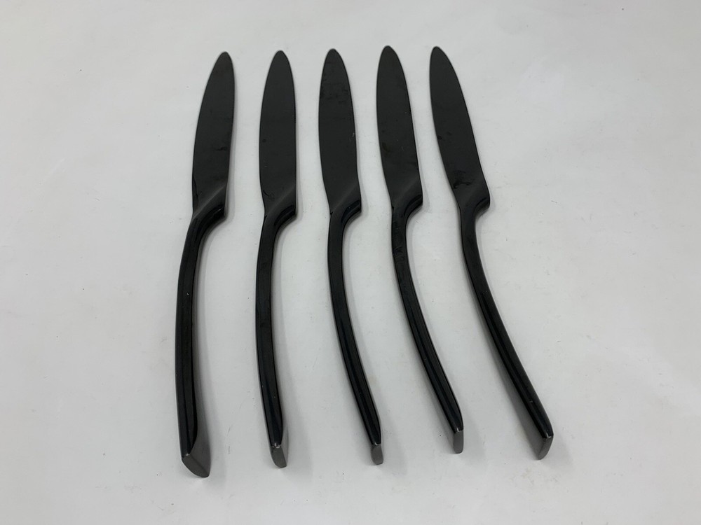 Black Stainless Onyxware 5 Dinner Knives