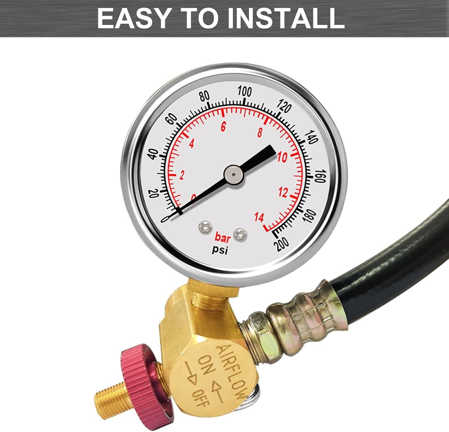 Air Tank Repair Kit Air Tank Valve Kit with Gauge, Come with 2" Pressure US NEW