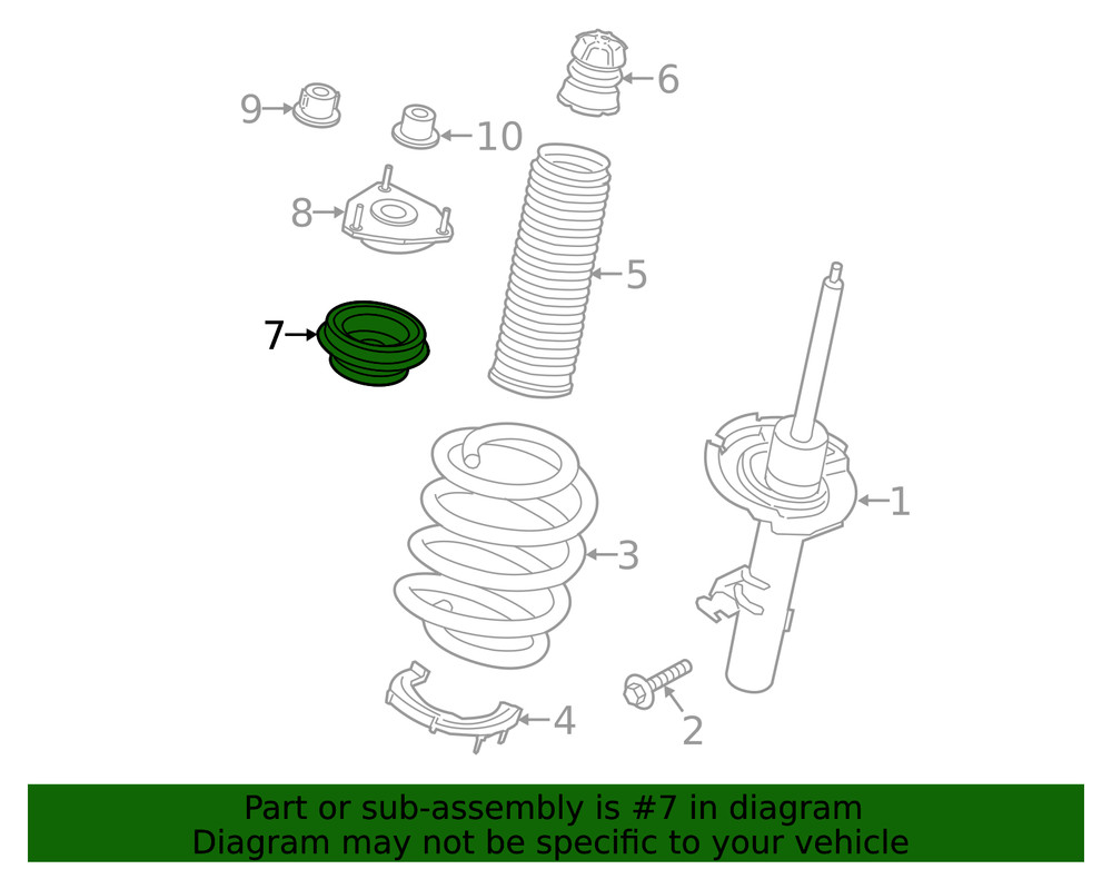 Genuine Ford Upper Mount BK2Z18183B