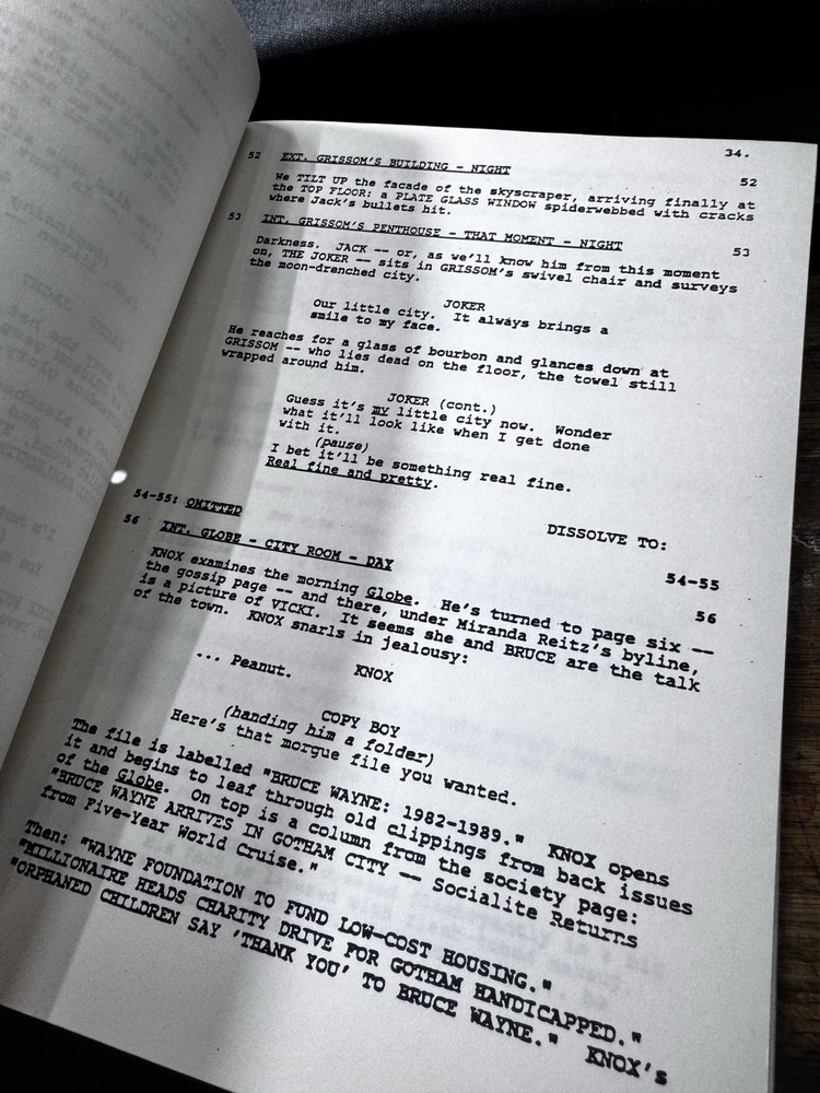 BATMAN Screenplay Script by Sam Hamm Third Draft 1988 READ DESCRIPTION