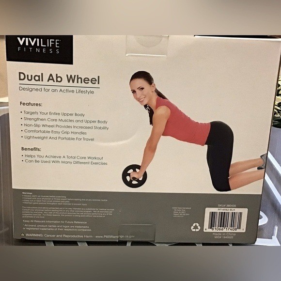 NEW!!  Vivilife Dual Ab Wheel