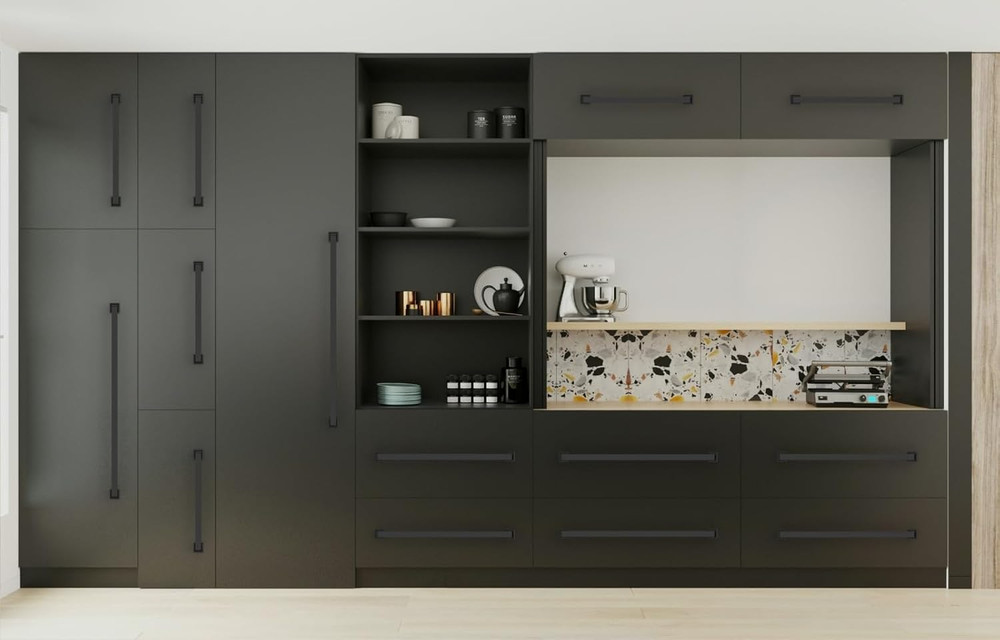 10-Pack 10" Matte Black Cabinet Pulls - Modern Kitchen Handles