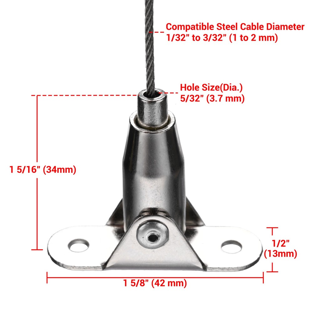 Yessources 20PCS Picture Hanging Wire Ceiling Mount 180 Adjustable for Frame