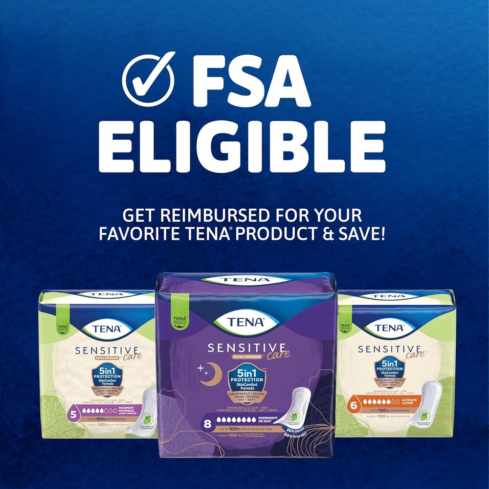 Tena Sensitive Moderate Bladder Control Pads, Incontinence, Moderate Absorbency,