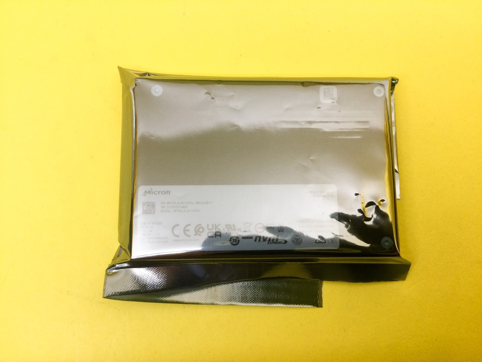 Micron 6550 ION 61.44TB NVMe PCIe Gen5x4 U.2 15mm 2.5in SSD MTFDLAL61T4THL New