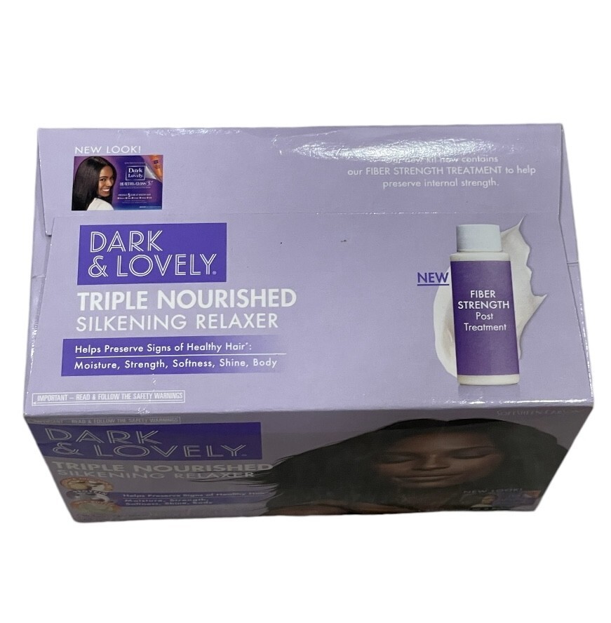 3X SoftSheen Carson Dark & Lovely No-Lye Silkening Relaxer Kit REGULAR