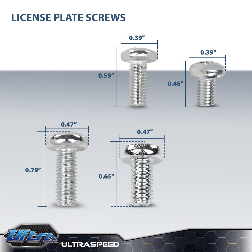 800 PCS License Plate Screws Fit For Auto Dealers (100 Each / 8 Different)