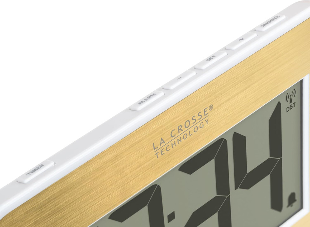 L73859 Two-Tone Atomic Digital Clock with Temperature