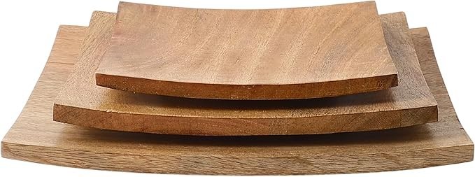 Curved Wood Serving Platter