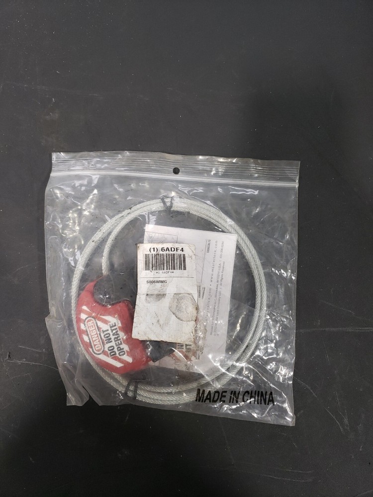 MASTER LOCK Cable Lockout, Thermoplastic Polyurethane, 6 ft, 6ADF4
