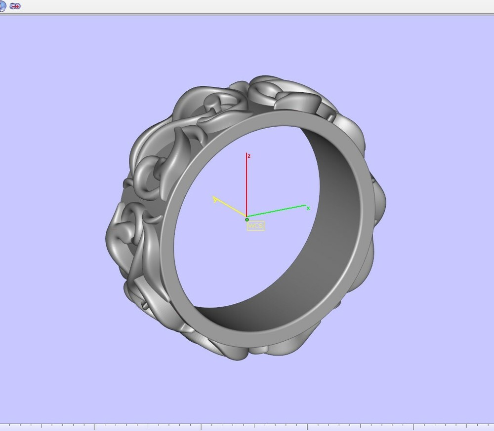 Pattern Ring Band Gothic Badass Bikers Men Ring Model-ETS1 3D print model.