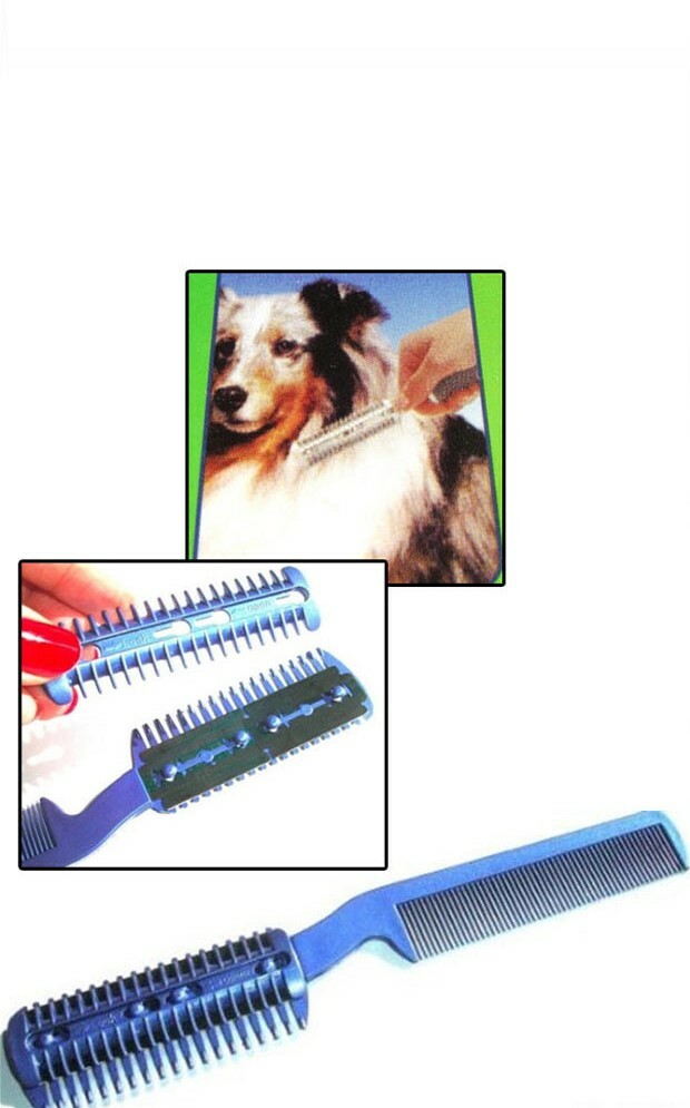 2 Pack Manual Pet Hair Trimmer with Extra Blades and Comb Grooming Dog Cat Razor