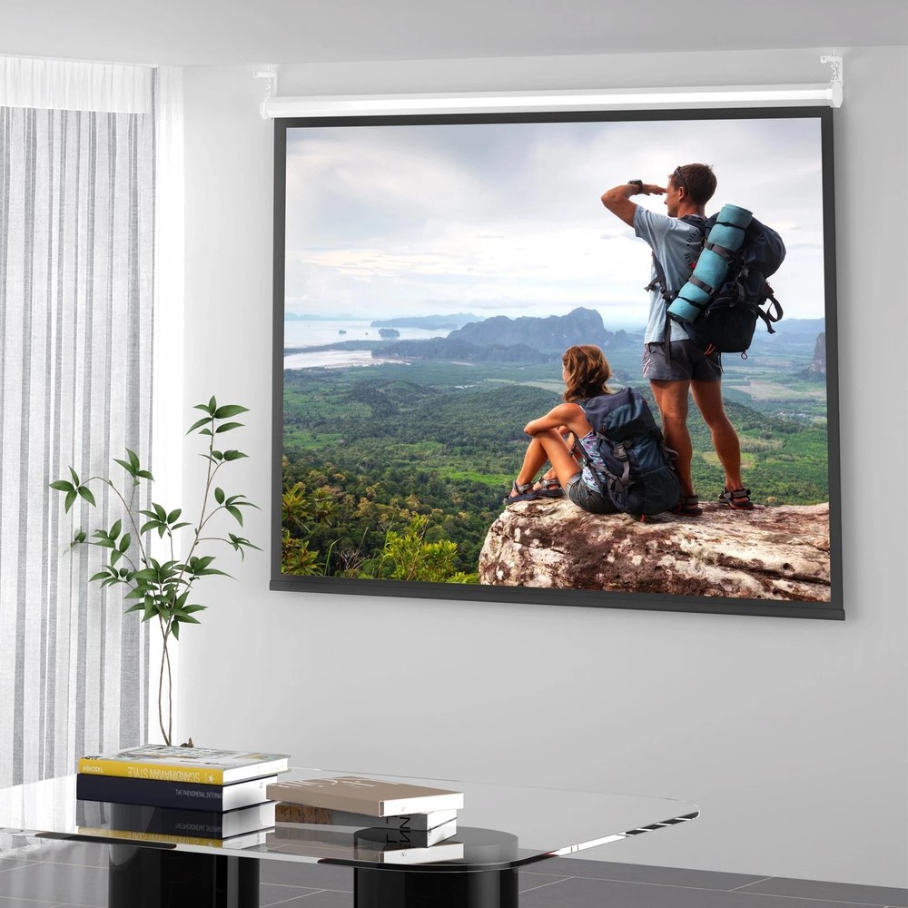 Universal Projector Screen Wall Mount L-Brackets Hanging Ceiling Mount...