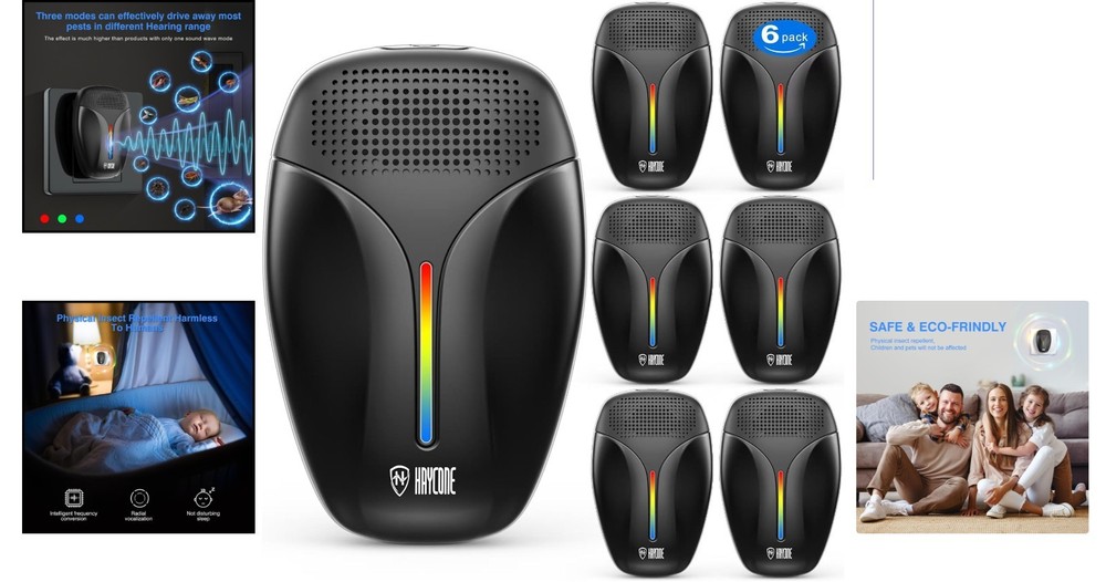 Indoor Ultrasonic Repeller 2025 Upgrade - Safe, Effective Pest Control Solution