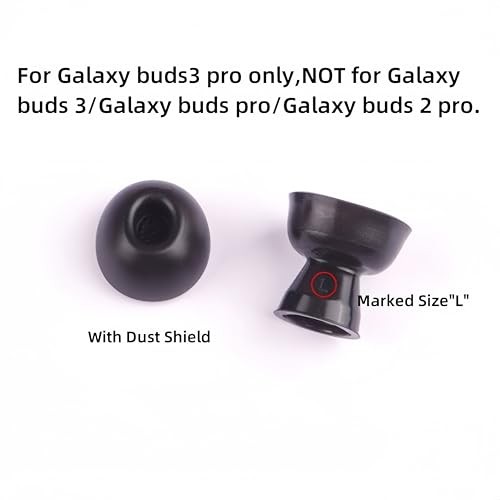 Ear Tips for Galaxy Buds 3 Pro Eartips With galaxy buds3 pro ear tips Black