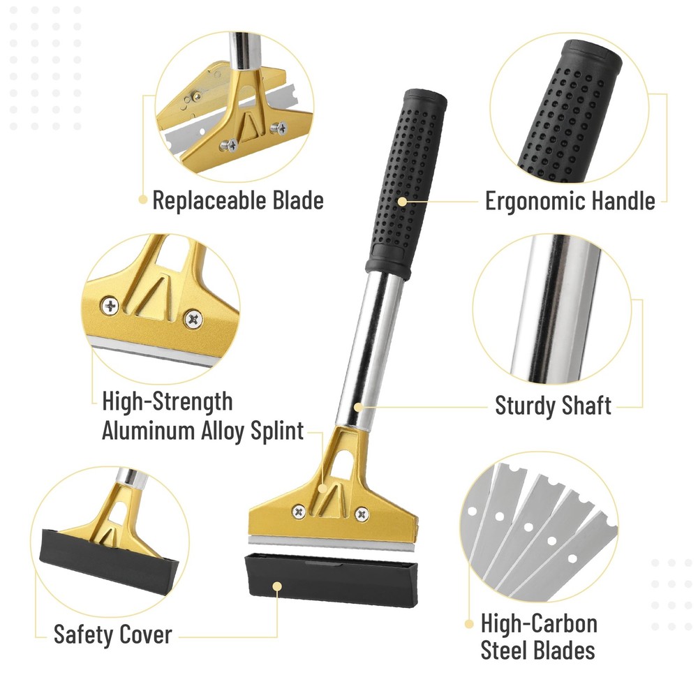 Bates- Razor Blade Scraper Tool, 4 Inch, Floor Razor Scraper Tool with 20 Ext...