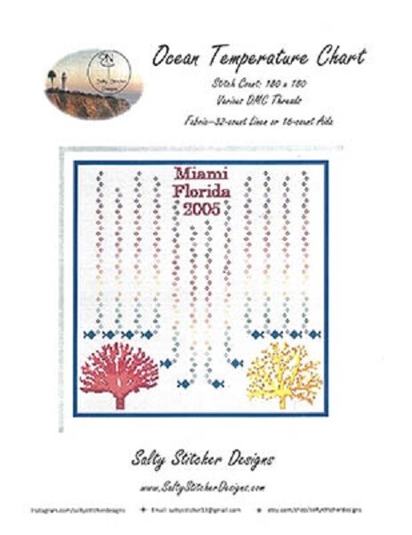 Ocean Temperature Chart~Salty Stitcher Designs