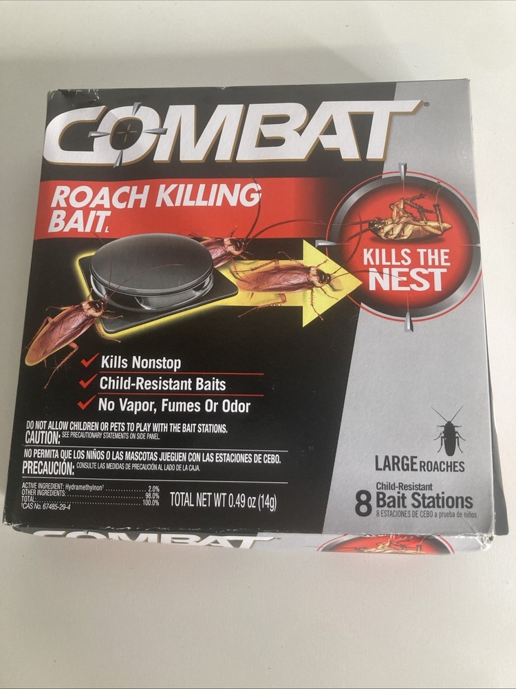 COMBAT Roach Killing Bait for Large Roaches - 8 Count.⚡️