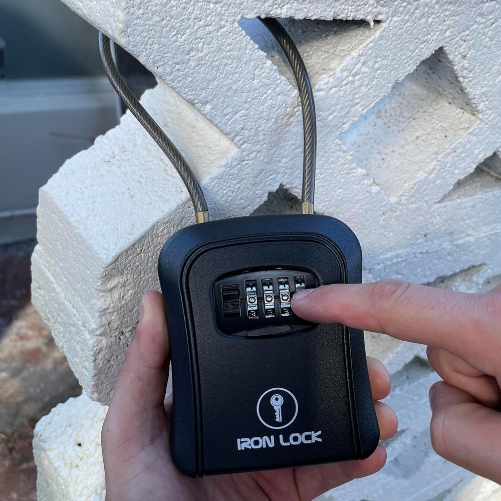 Durable Waterproof Key Safe Box with Resettable Code - Perfect for All Locations