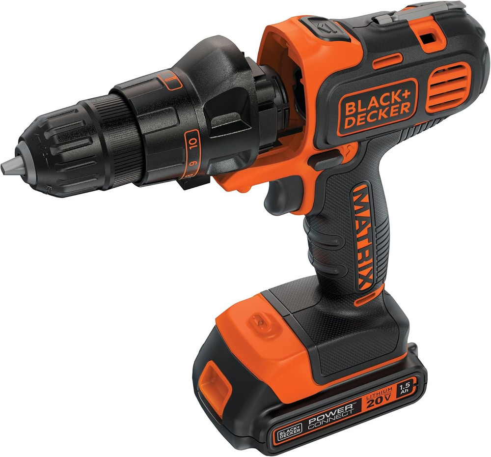 20V MAX Matrix Quick Connect System, Cordless Lithium Power Drill and Driver, Ba